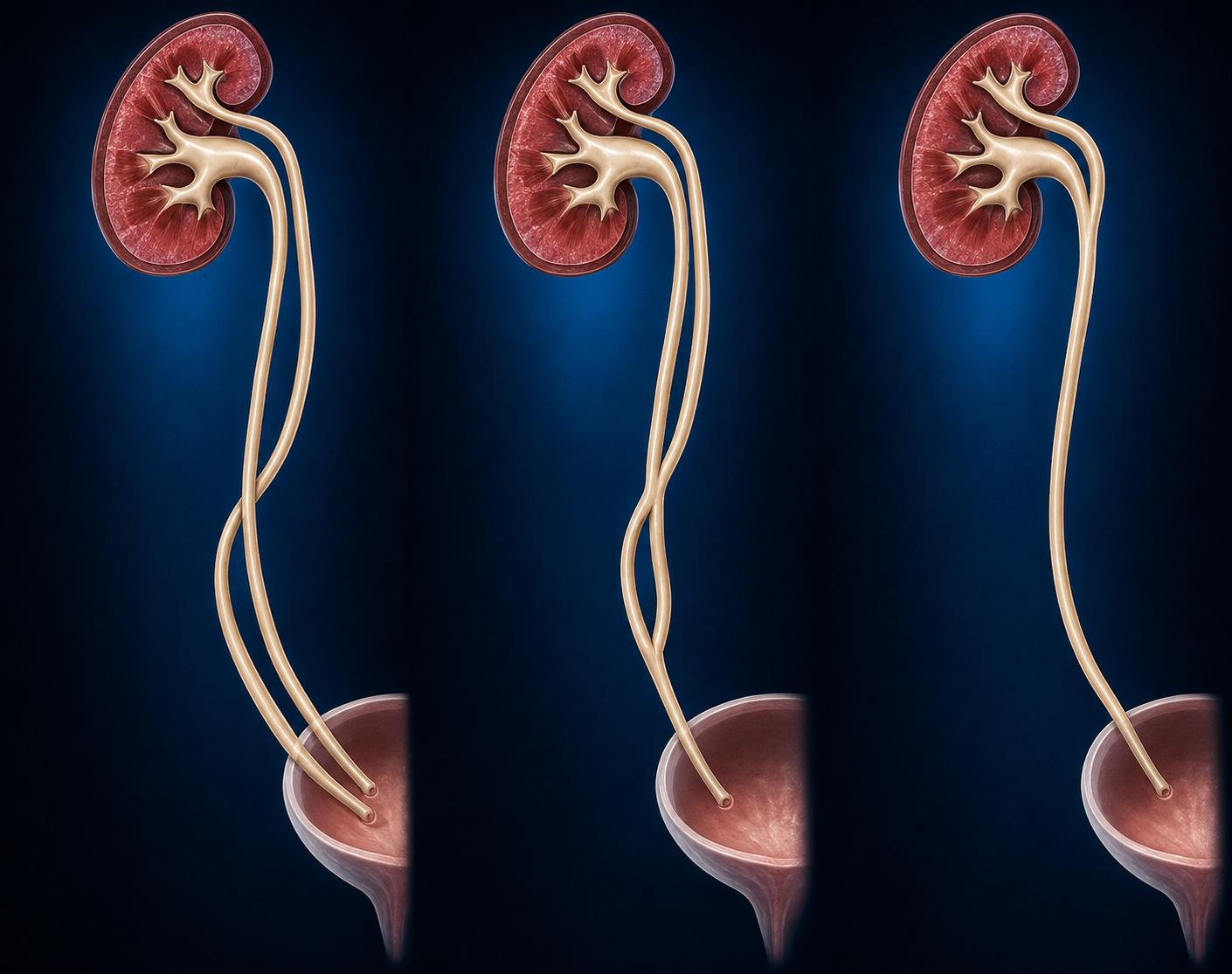 Διπλασιασμός ουρητήρα: ureter duplex, ureter fissus και pelvis bifidus