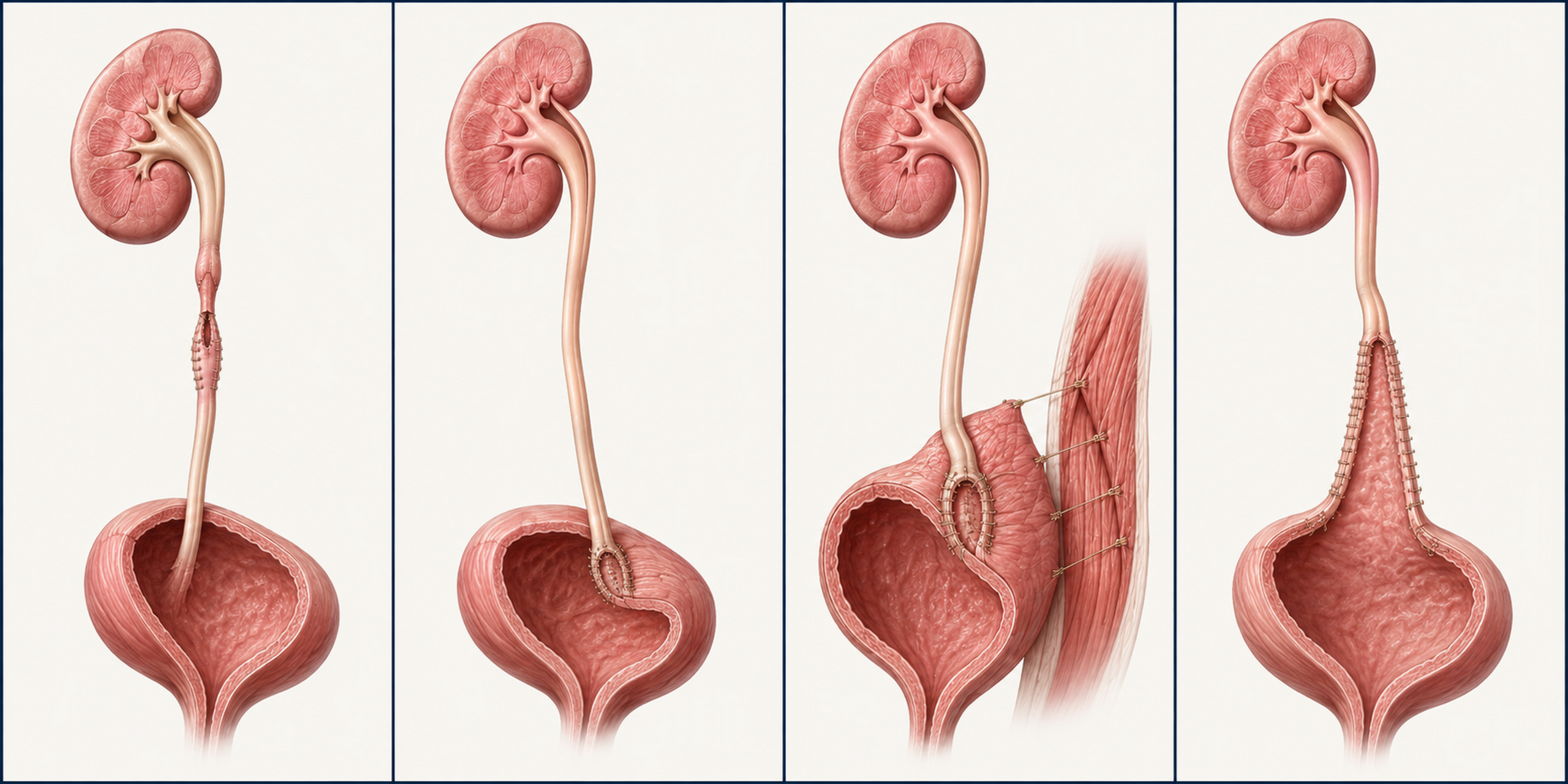 Τεχνικές ανακατασκευής ουρητήρα — psoas hitch και Boari flap